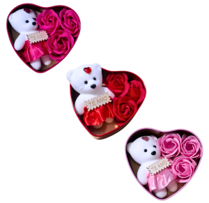 LATA CORAÇÃO C/URSO E ROSAS - HD68303