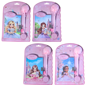 DIARIO C/CHAVE E CANETA POM POM 20X28CM - SXFS-14366