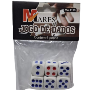 JG DE DADOS C/6 PÇS 1,3CM - MA-1115