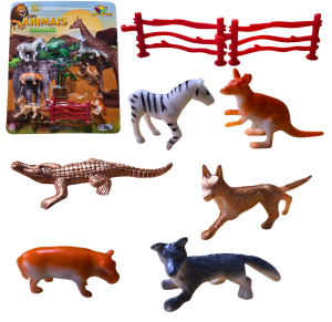 ANIMAIS SELVAGENS EMBORRACHADO C/9 PÇS - ZBN0887