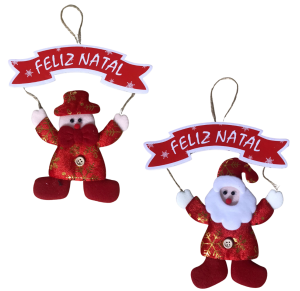 NT - ENFEITE PLACA FELIZ NATAL SORTIDO - ZC212