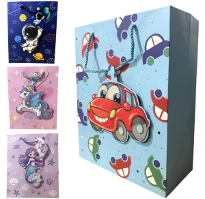 SACOLA DE PRESENTE 32X26X12CM INFANTIL SORTIDA - FJ90126