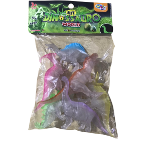 DINOSSAUROS WORLD BRILHA NO ESCURO C/6 PÇS - 7599