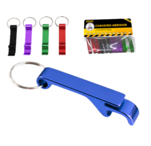 CHAVEIRO METAL ABRIDOR GARRAFA C/12 PÇS - 56001