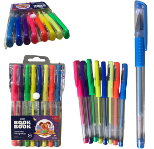 CANETA GEL C/8 CORES - ES0165