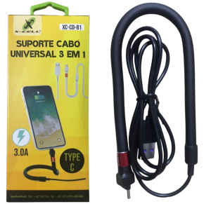 CABO TIPO C C/SUPORTE 3 X 1 - XC-CD-81