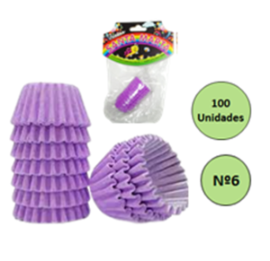 FORMA DE BRIGADEIRO LILAS Nº 6 C/100 UNID