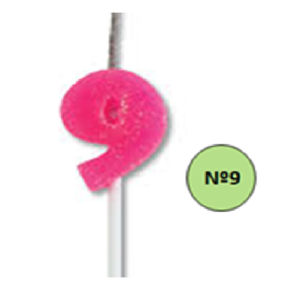 VELA GLITER PQ ROSA Nº 9