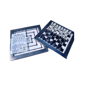 JOGO DE XADREZ E TRILHA PLASTICO 24X24CM