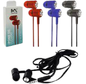 FONE DE OUVIDO SILICONE C/MICROFONE - MAX-F201