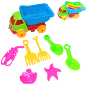 CAMINHÃO PRAIA C/ 6 ACESSORIOS 13X7CM - GK0589