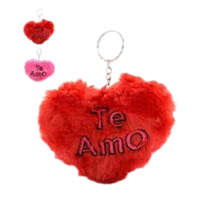 CHAVEIRO DE PELUCIA CORAÇÃO 10X8CM - WX3208