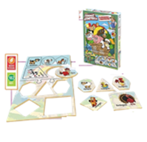 JOGO FORMAS GEOMETRICAS FAZENDINHA EM MADEIRA - C182