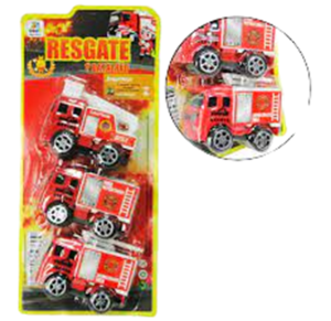 CAMINHÃO BOMBEIRO C/3 PÇS A FRICÇÃO - JR0056