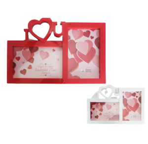 PORTA RETRATO PL 10X15CM I LOVE YOU 2 FOTOS - 89721