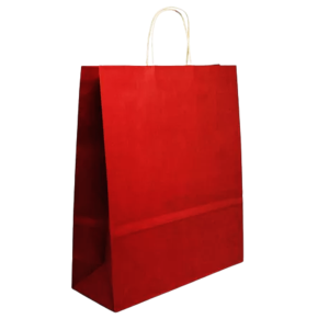 SACOLA KRAFT VERMELHA 24X10X33 C/10 UNID