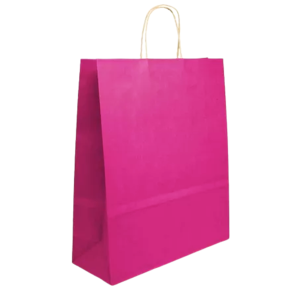 SACOLA KRAFT ROSA 18X09X24 C/10 UNID