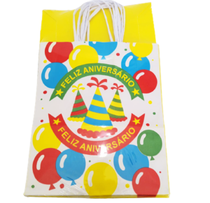 SACOLA KRAFT ANIVERSARIO 18X09X22 C/10 UNID