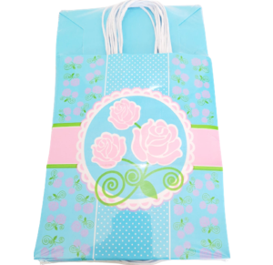 SACOLA KRAFT ROSAS 18X09X22 C/10 UNID