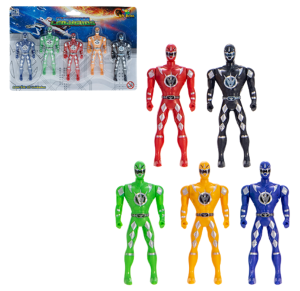 BONECO HEROIS GUERREIROS C/5 PÇS  - ZB350