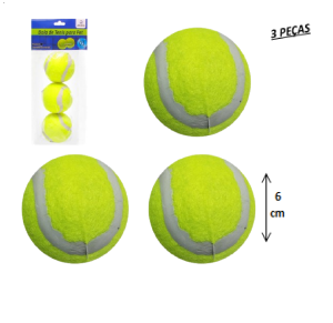 BOLA AMARELA C/3 UNID - 26003-3