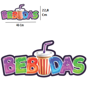 PLACA FESTA JUNINA BEBIDAS - 60.36