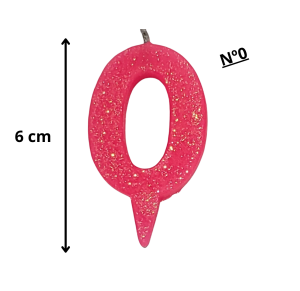 VELA MINI BRILHO ROSA N°00