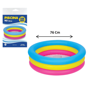 PISCINA INFLAVEL C/3 ANEIS 90LTS - ELP1010