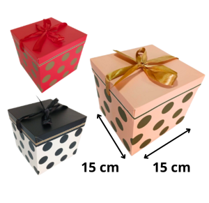 CAIXA DE PRESENTE BOLAS 15X15X15CM - RMT1890