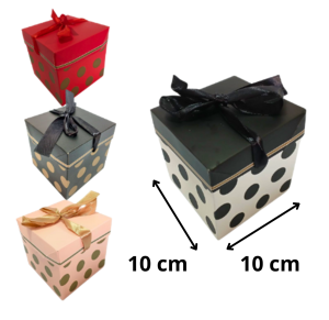 CAIXA DE PRESENTE BOLAS 10X10X10CM - RMT1889