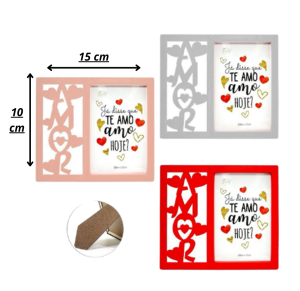 PORTA RETRATO PL 10X15CM AMOR - CZ23011