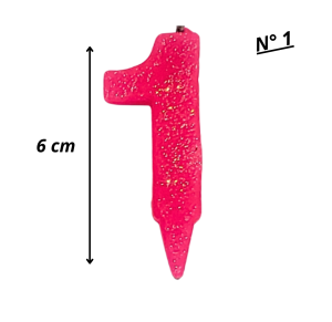 VELA MINI BRILHO ROSA N°01