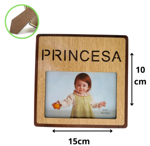 PORTA RETRATO 10X15 MADEIRA PRINCESA - B132