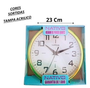 RELOGIO DE PAREDE RD DOURADO BRANCO - 80407-3