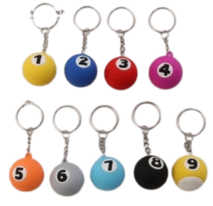 CHAVEIRO BOLA DE SINUCA C/12 PÇS - AX19979-A