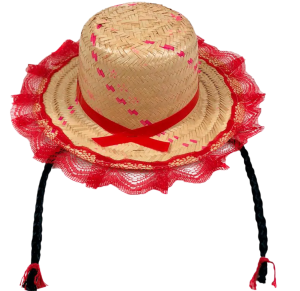 CHAPEU JUNINO RENDA E TRANÇA ADULTO - REF 49