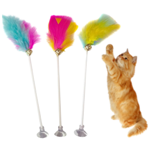 PET VARINHA C/PENA P/GATO 25CM - VAR3025