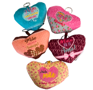 CHAVEIRO DE PELUCIA CORAÇÃO DE MÃE - HW79930
