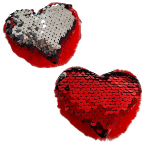 CHAVEIRO DE PELUCIA CORAÇÃO C/LANTEJOULA - HW88416