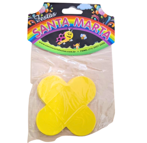 FORMA 4 PETALAS AMARELA C/30 UNID