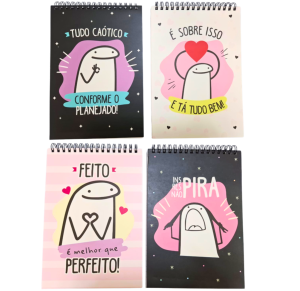 CADERNETA P/ANOTAÇÕES 21 X 14,5CM C/80FLS - DT5012