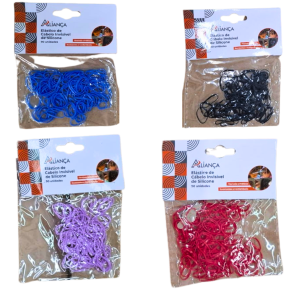 ELASTICO SILICONE C/12 PCT C/90 PÇS - AX19527-A