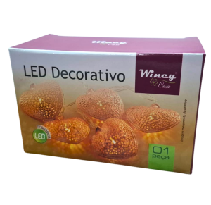 NT - PISCA LED CORAÇÃO PRATA AMBAR 20L C/2,85M - DEL6030Q127V