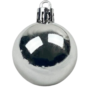 NT - BOLA LISA PRATA 7CM C/2 PÇS - NTB1005P