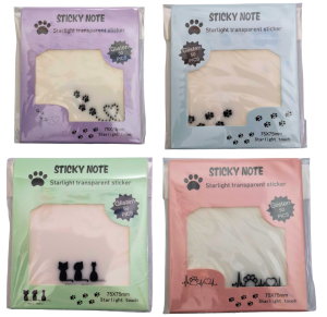 BLOCO ADESIVO C/GLITER C/50 FLS 7,5X7,5CM - MJ-L9684-10