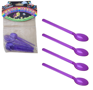 COLHER P/ DOCE LILAS C/15UNID